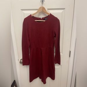 Madewell Burgundy Long Sleeve Dress - Size 6